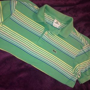 Boys Lacoste Stripped Polo Shirt
